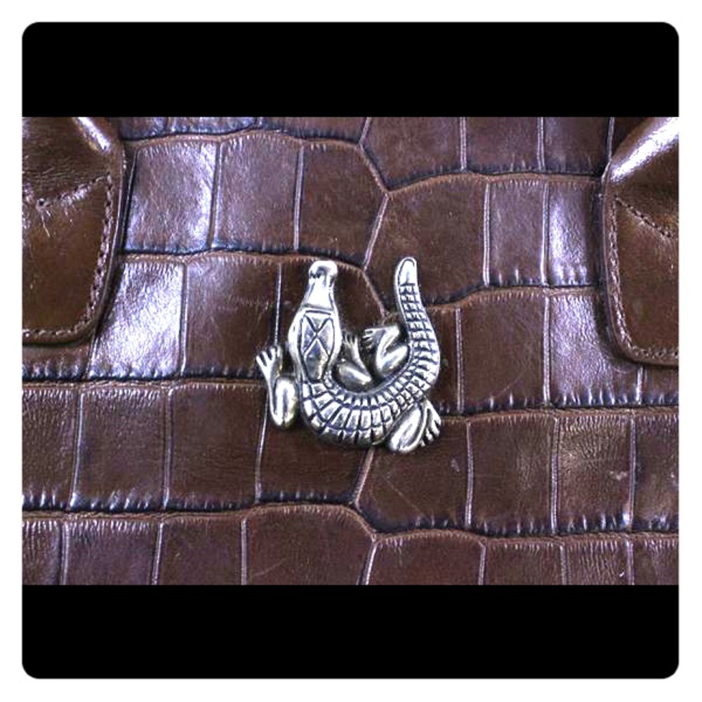 Barry Keiselstein Cord Croco Emb. Bag *Barry Cord*